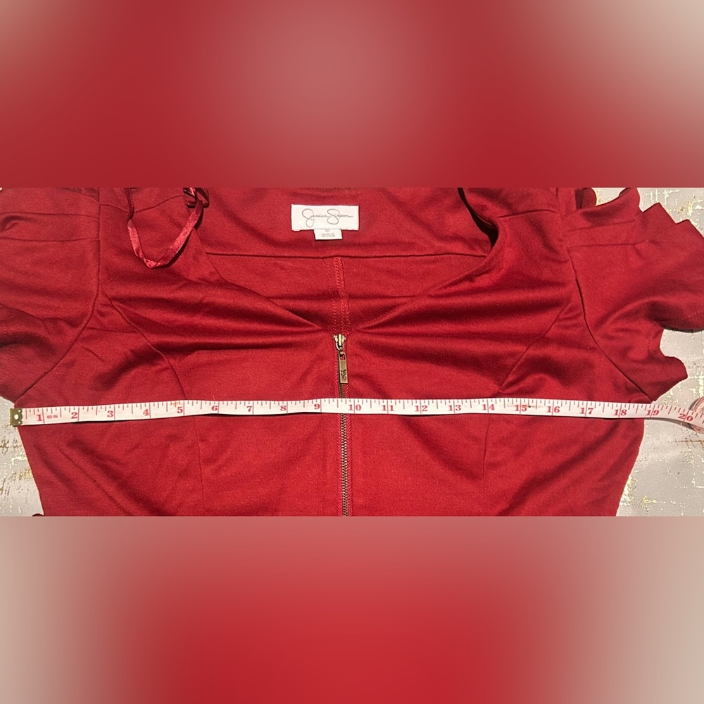 Burgundy Women's Dress - Picture 10 of 11